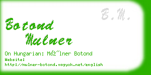 botond mulner business card